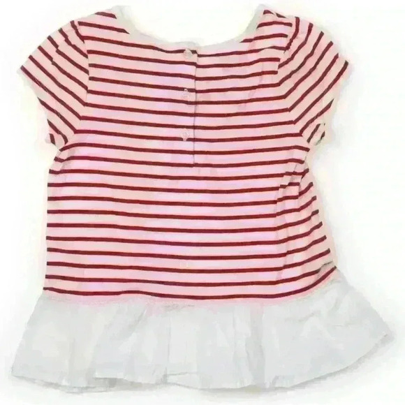 Janie and Jack red and white striped top size 18-24 months - Picture 2 of 3